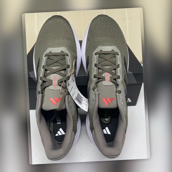 adidas Other - Adidas Green and Red Athletic Shoes with Mesh Upper